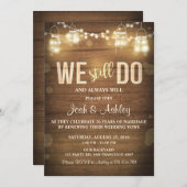 Anniversary invitation Rustic Vow Renewal Party (Front/Back)