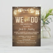 Anniversary invitation Rustic Vow Renewal Party (Standing Front)