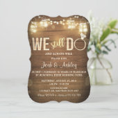 Anniversary invitation Rustic Vow Renewal Party (Standing Front)
