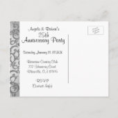 Anniversary Invitation | Teal Monogram (Back)