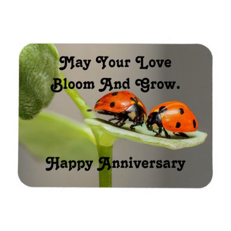 Anniversary Ladybugs Photo Magnet