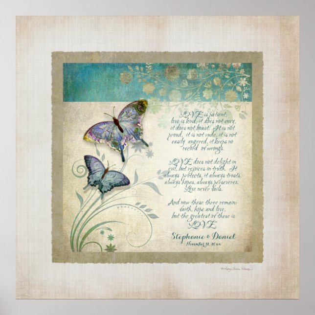 Anniversary, Love Chapter 1 Corinthians 13 Poster (Front)