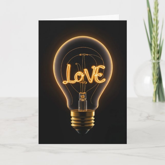 Anniversary Love Light Bulb Card (Front)