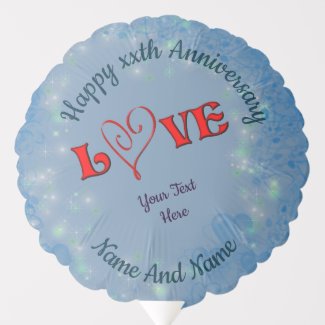 Anniversary Love Red Heart Personalized 