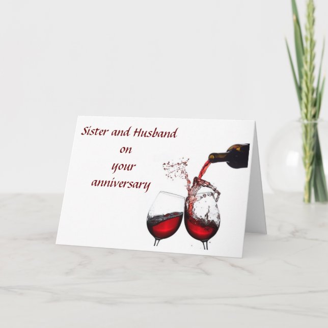 *ANNIVERSARY LOVE* SISTER/HER HUSBAND CARD (Front)