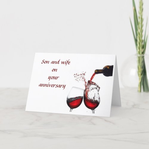 ANNIVERSARY LOVE SON AND YOUR WIFE CARD