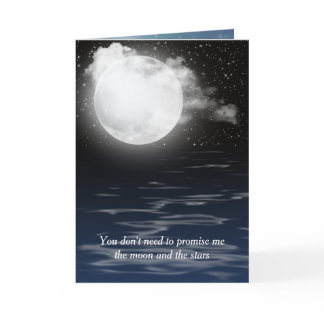 Anniversary Moon with Water Reflection Card