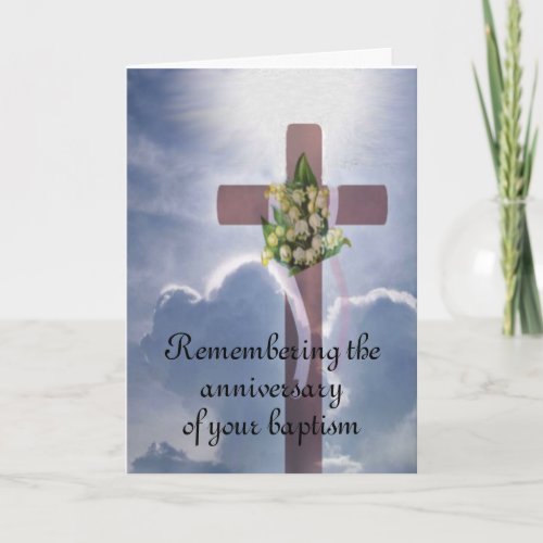 Anniversary of Baptism Card