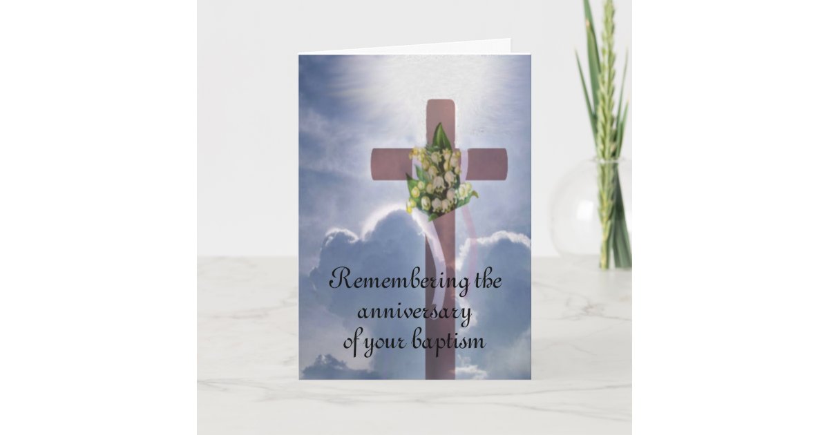 Anniversary of Baptism Card Zazzle