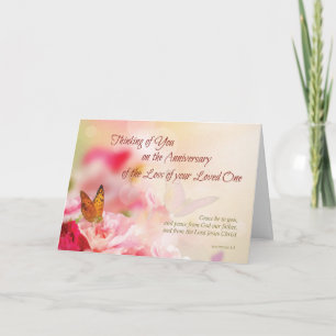Anniversary of Loss of Loved One’s Death, Flowers Card