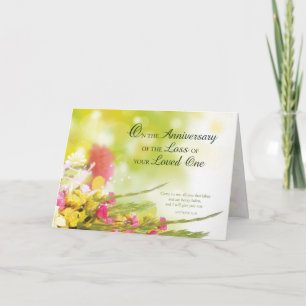 Anniversary of Loss of Loved One’s Death, Flowers Card