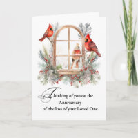 Anniversary of Loss of Loved One Winter Cardinal