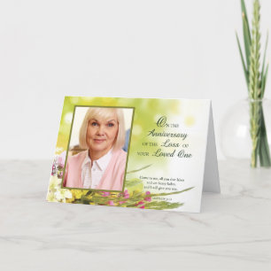 Anniversary of Loved One’s Death, Custom Photo, Pe Card
