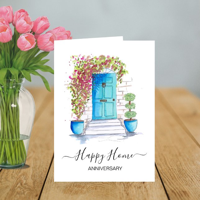 Anniversary on your new home real estate agent card (Creator Uploaded)