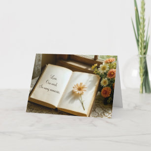 Anniversary Open Vintage Book Card