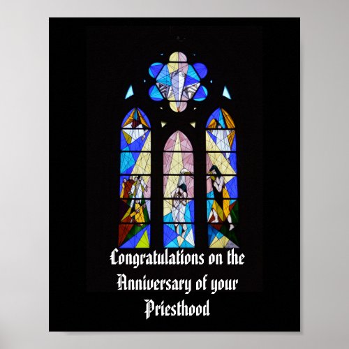 Anniversary Ordination Personalized Pastor Priest Poster