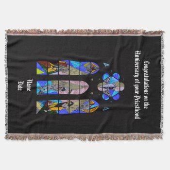 Anniversary Ordination Personalized Pastor Priest Throw Blanket