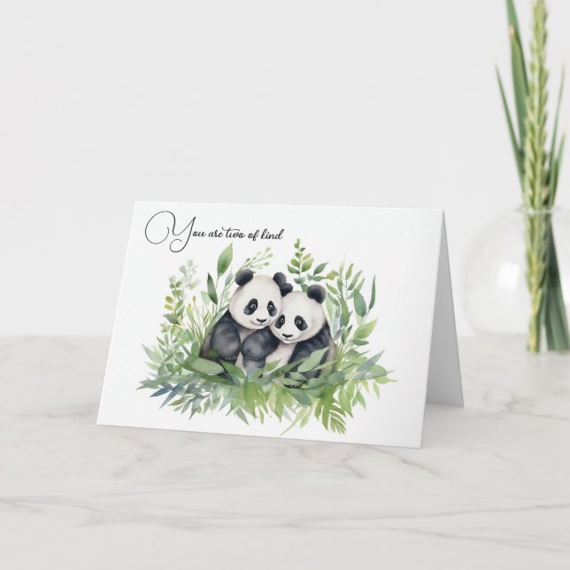 Anniversary Panda Bears Card (Front)