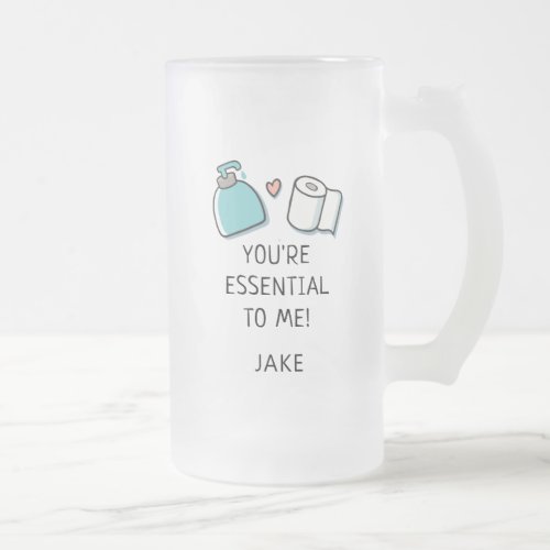 Anniversary Pandemic Year Personalized Frosted Glass Beer Mug