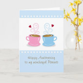 Anniversary Parents, Whole Latte Love Greeting Car Card (Yellow Flower)