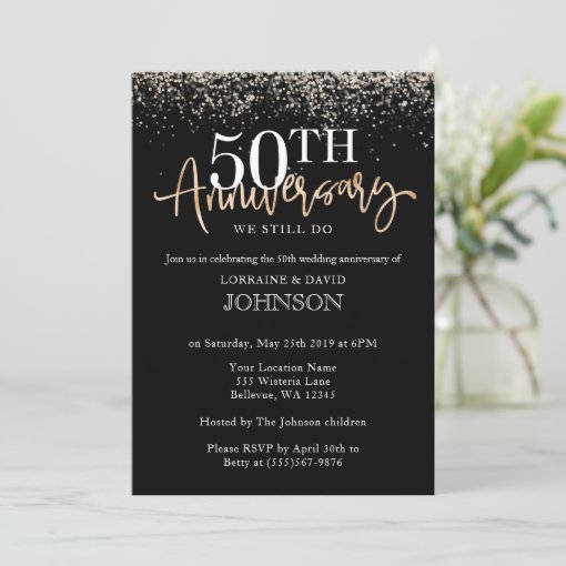 ANNIVERSARY PARTY *Easy to Edit* Invitation Zazzle