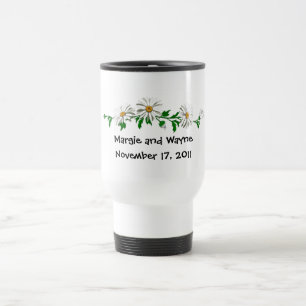 Anniversary party favor travel mug