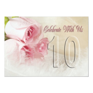 Anniversary party invitation for 10 years