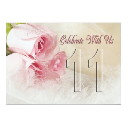 Anniversary party invitation for 11 years