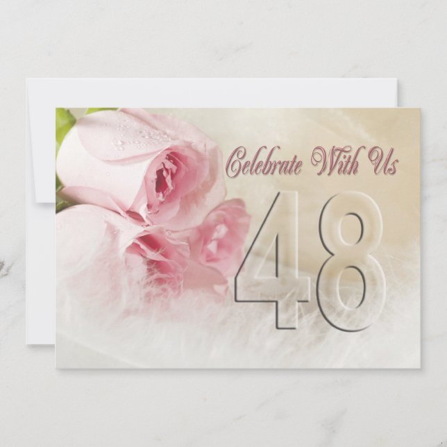 Anniversary party invitation for 48 years (Front)