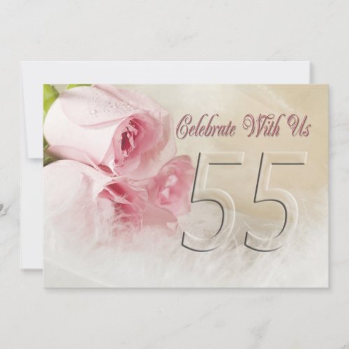 Anniversary party invitation for 55 years
