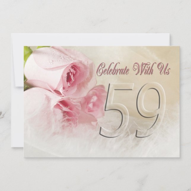 Anniversary party invitation for 59 years (Front)