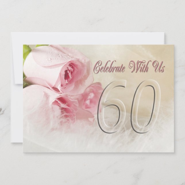 Anniversary party invitation for 60 years (Front)
