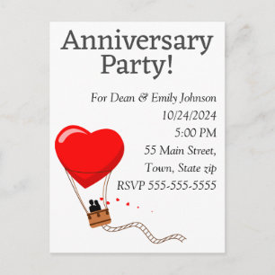 Anniversary party invitations