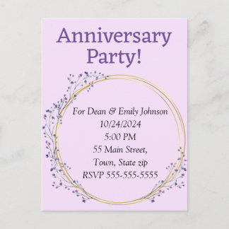 Anniversary party invitations