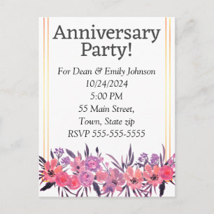 Anniversary party invitations