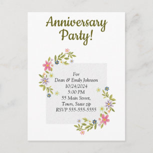 Anniversary party invitations