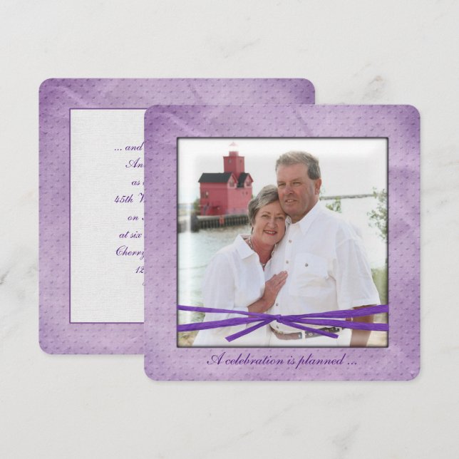 Anniversary party photo frame invitation (Front/Back)