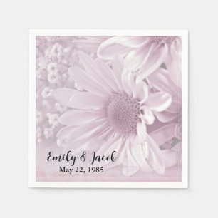 Anniversary Party Pink Daisy Napkins