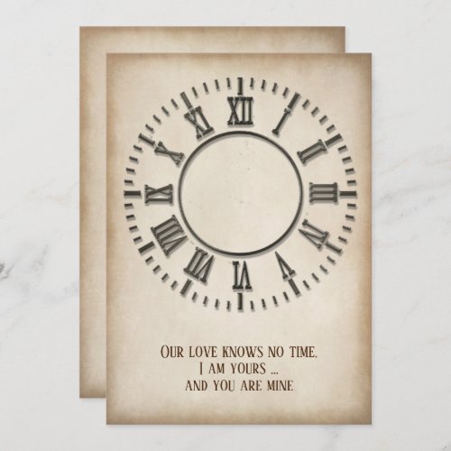 Anniversary Party Timeless Clock Invitation