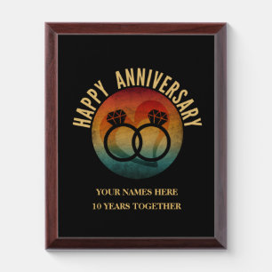 anniversary personalized gift award plaque