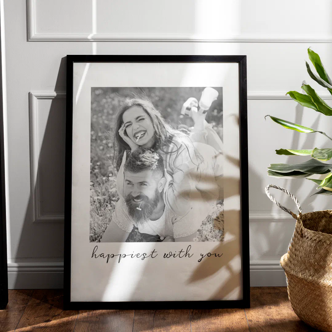 Anniversary Personalized Romantic Message Photo Poster
