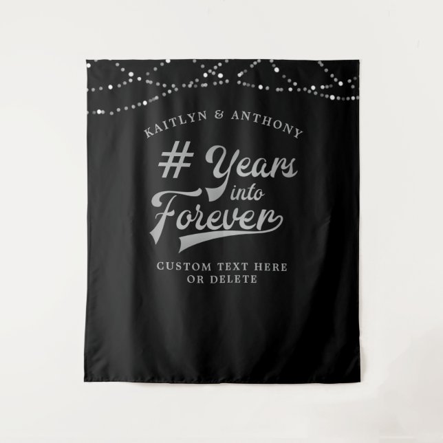 Anniversary Photo Backdrop # Years into Forever (Front)