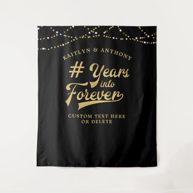 Anniversary Photo Backdrop # Years into Forever (Front)