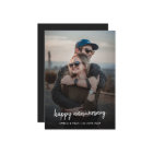 Anniversary Photo Card | Modern Stylish 5x7 Flat