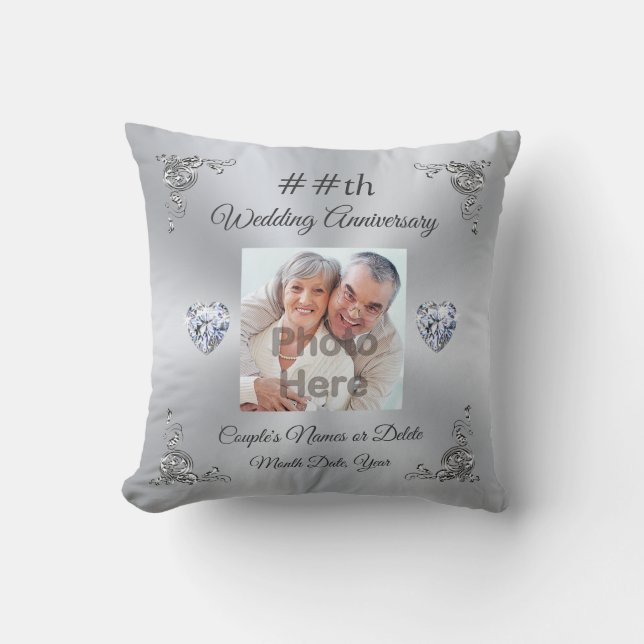 Anniversary Photo Gift Ideas, Anniversary Pillow (Front)