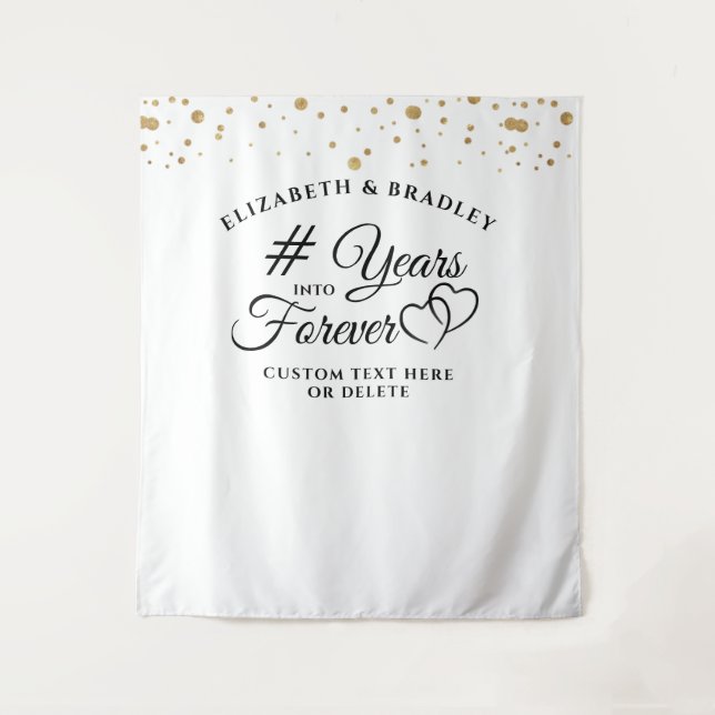 Anniversary Photo Op Backdrop # Years into Forever (Front)