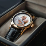 Anniversary Photo Personalized Watch<br><div class="desc">Elegant design with a personalized photo perfect for Christmas gifts,  as a Father's Day gift,  wedding anniversary,  etc.</div>