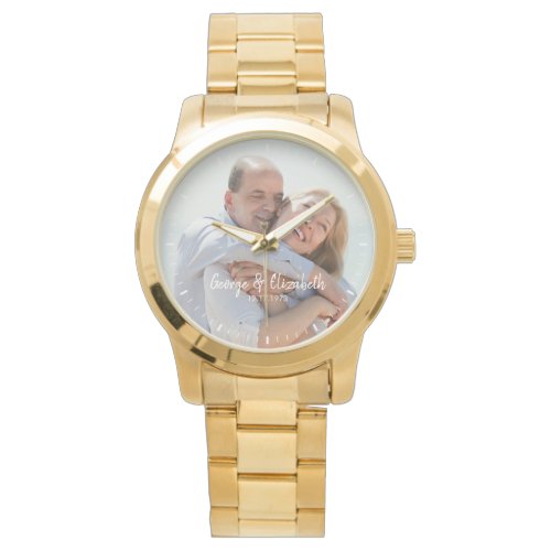 Anniversary Photo Personalized Watch