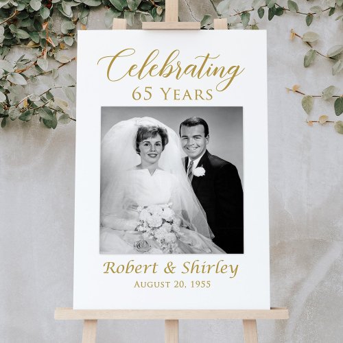 Anniversary Photo Welcome Sign Celebrating Faux