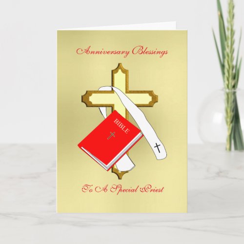 Anniversary Priest Ordination Celebrations Card